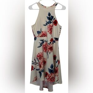 Almost Famous Sleeveless Tank Floral Fit&Flare High to Low Boho Dress SzL